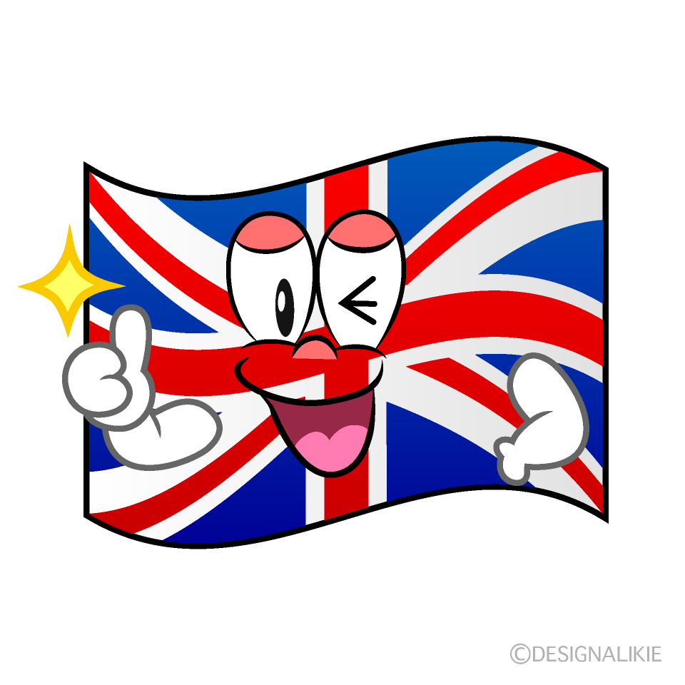 Bandera Británica Pulgar Arriba Animado