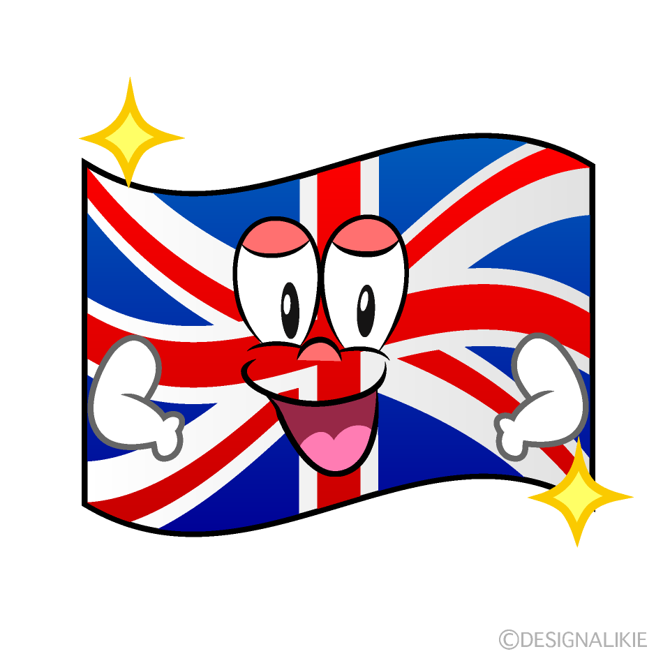 Bandera Británica Brillante Animado