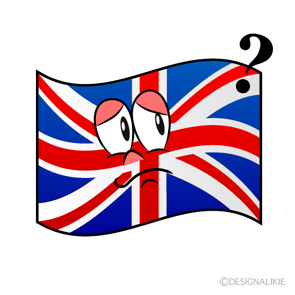 Bandera Británica Pensativa Animado
