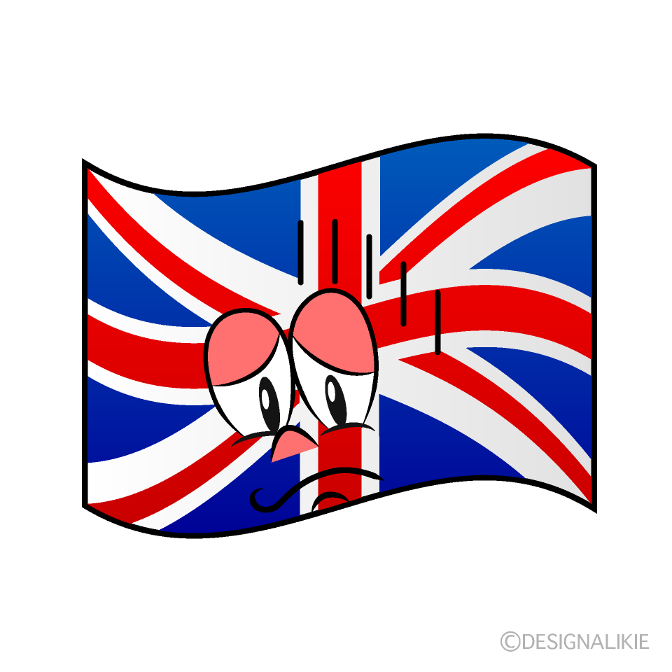 Bandera Británica Deprimida Animado