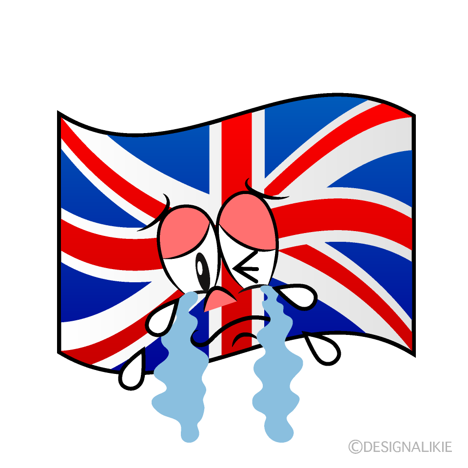 Bandera Británica Llorando Animado