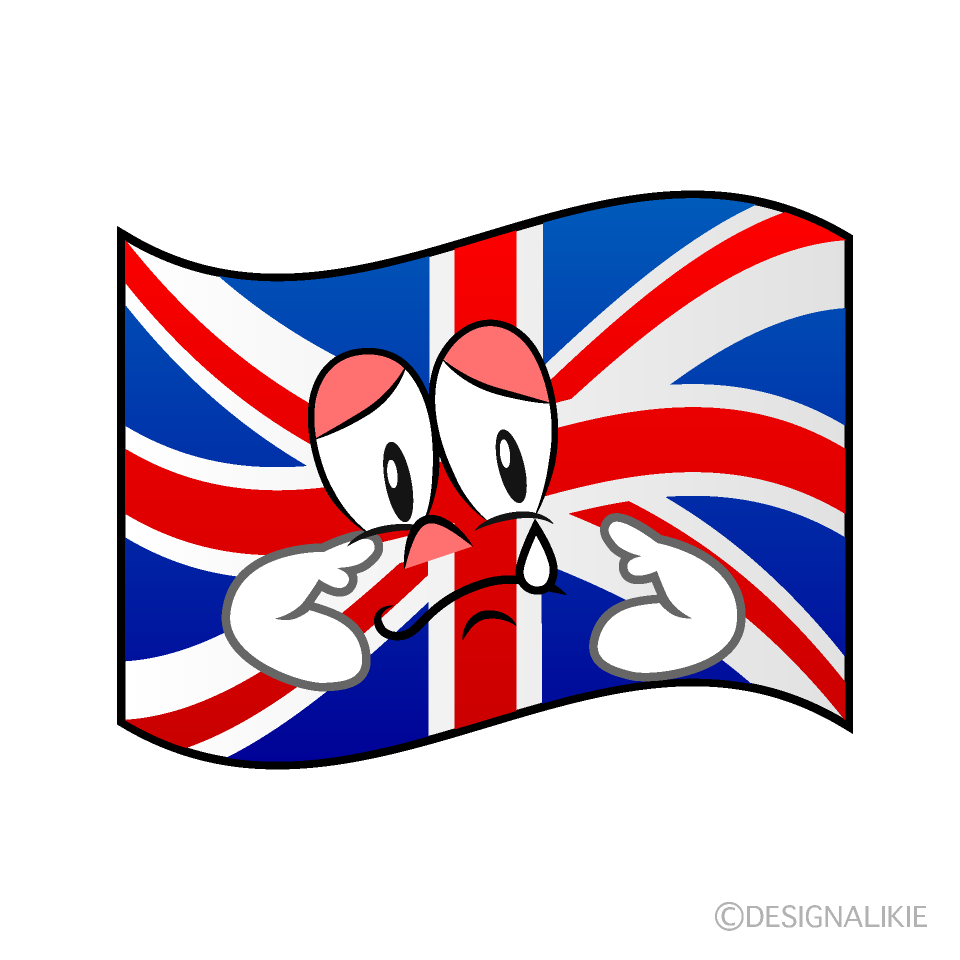 Bandera Británica Triste Animado