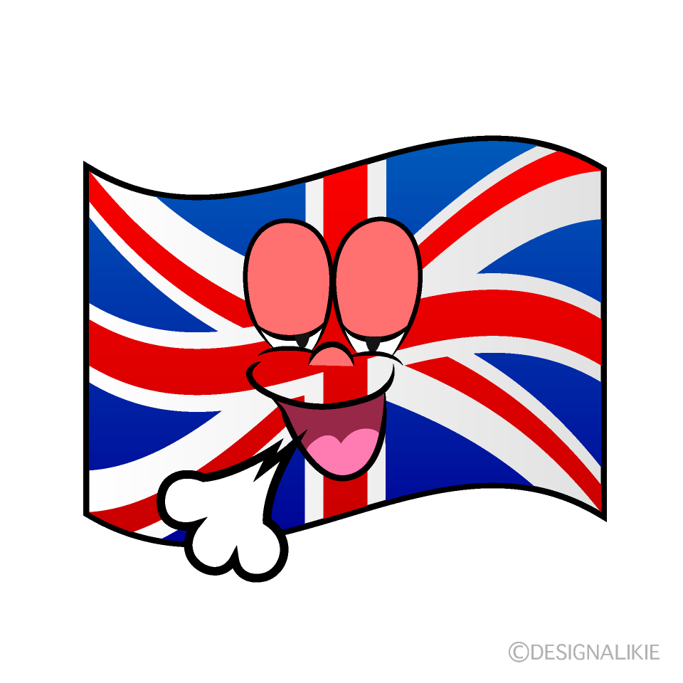 Bandera Británica Relajada Animado