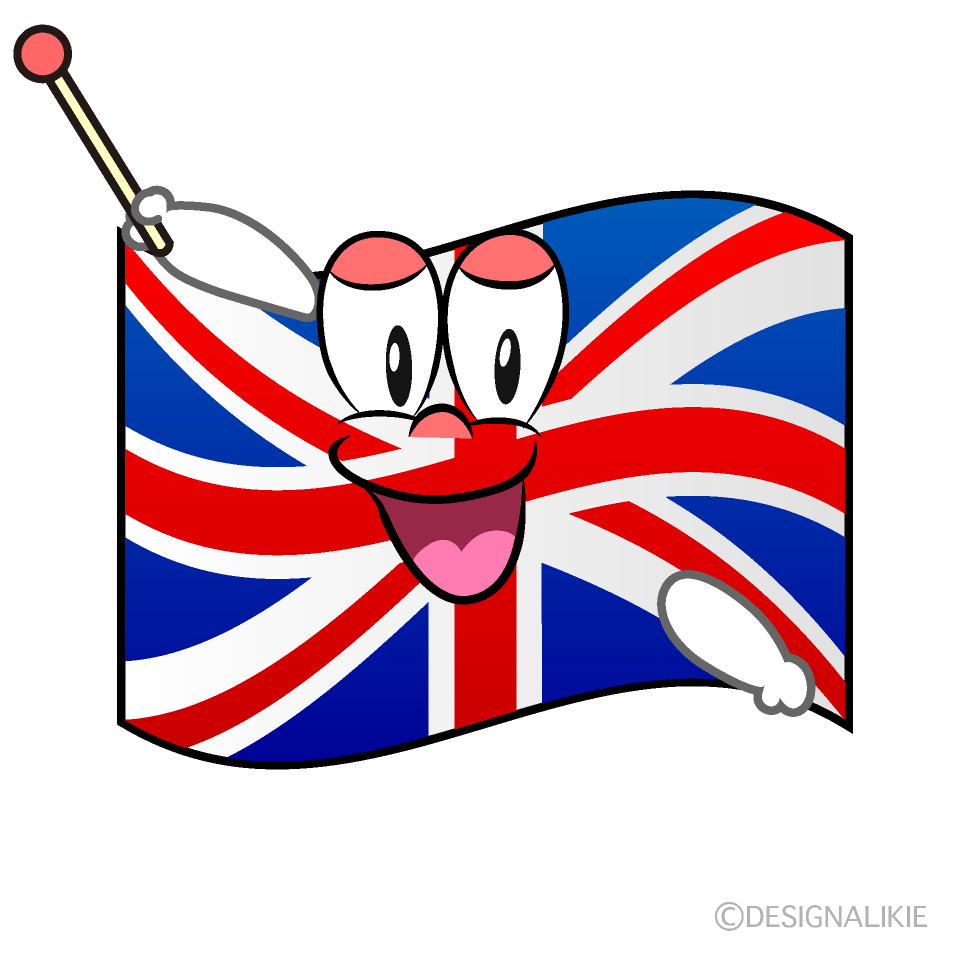 Bandera Británica Hablando Animado