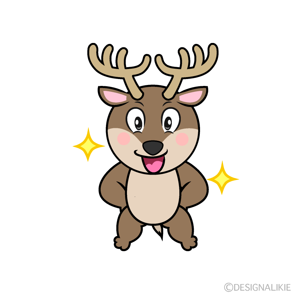 Glitter Reindeer Cartoon Character Image
