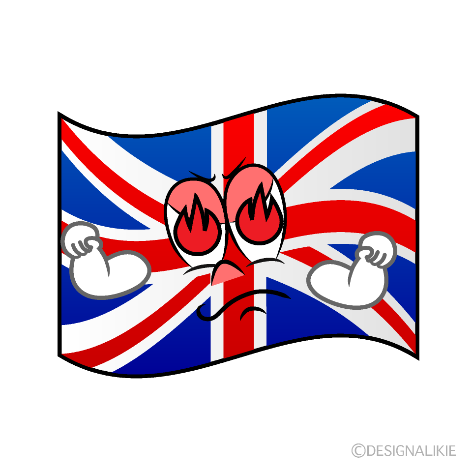 Bandera Británica Entusiasmo Animado