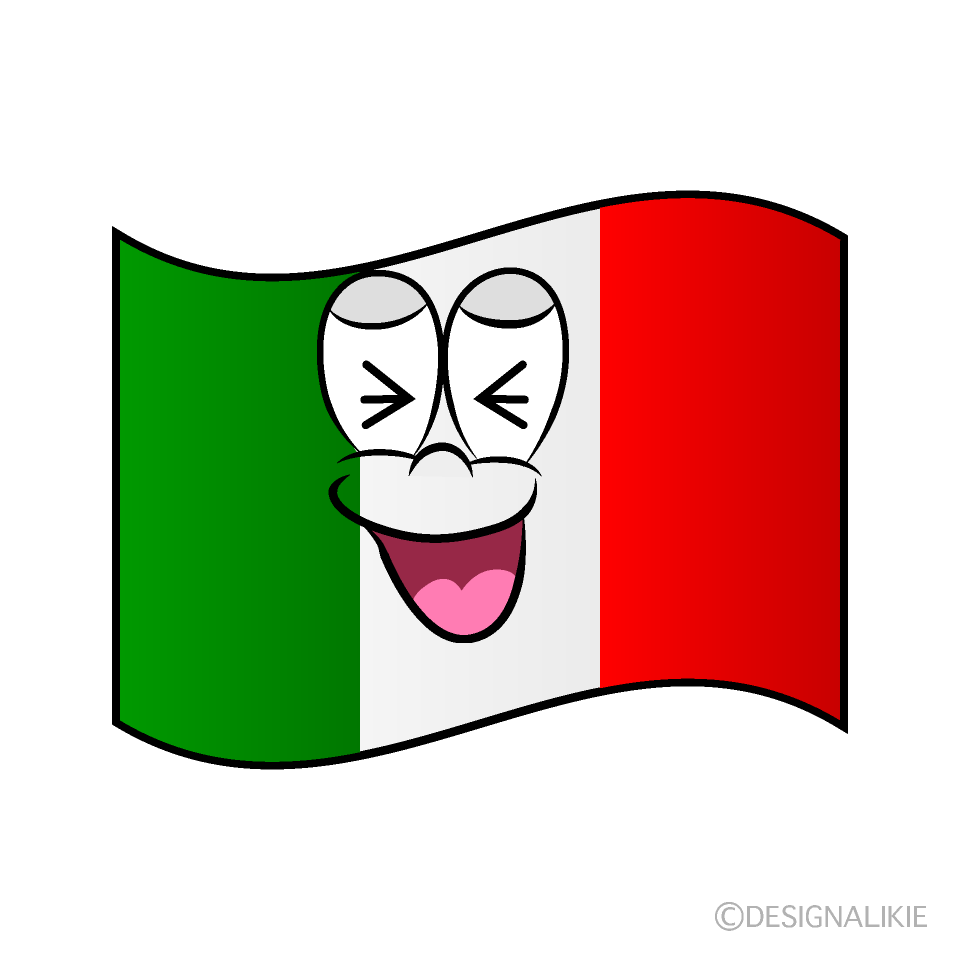 Bandera Italiana Riente Animado