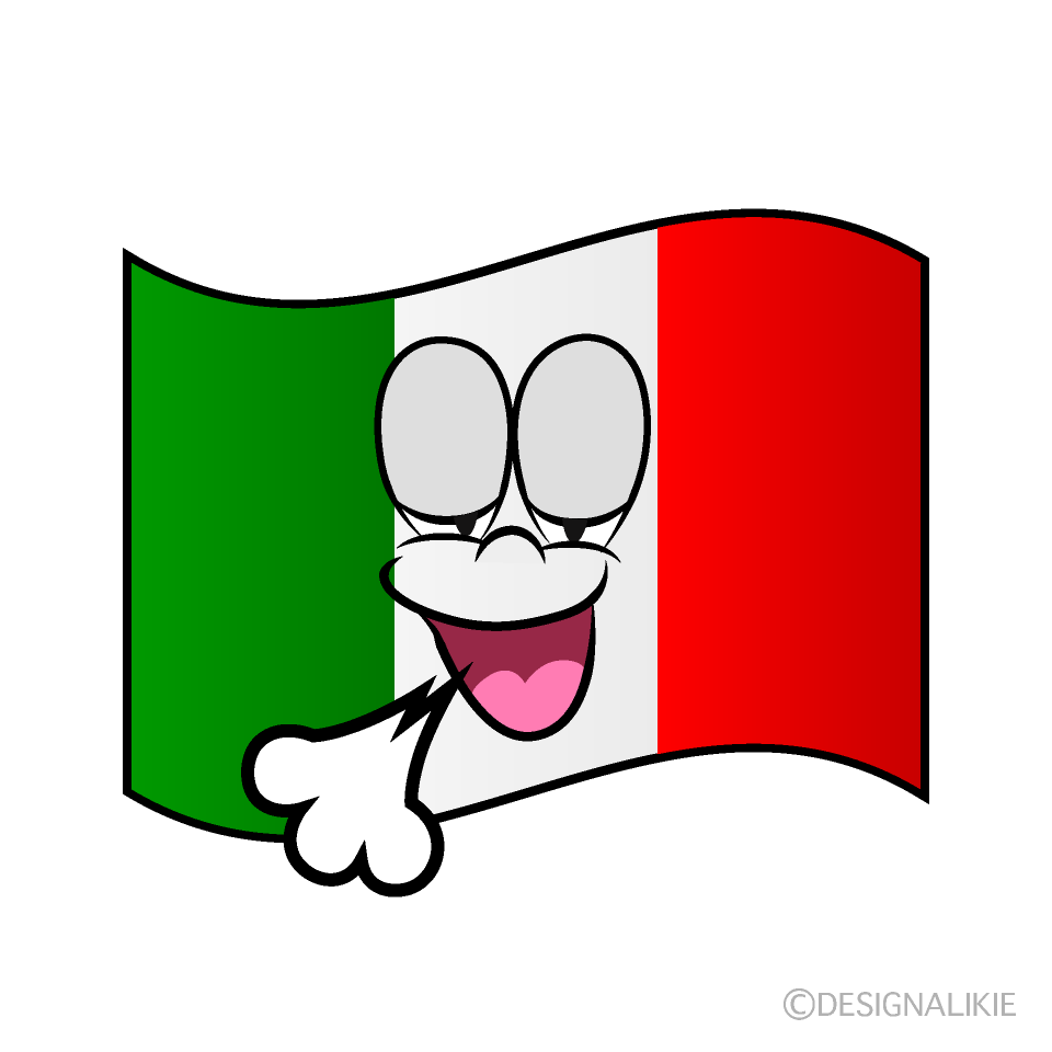 Bandera Italiana Relajada Animado