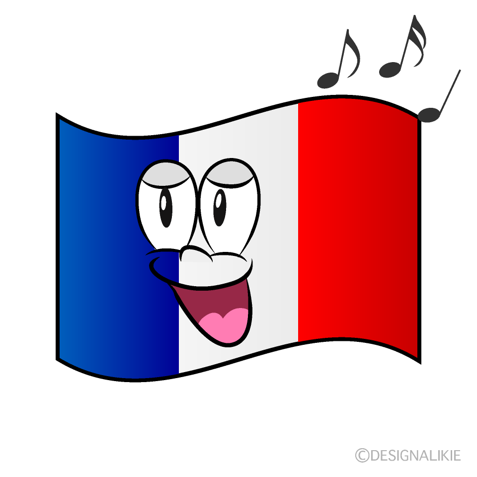 Bandera Francesa Cantante Animado