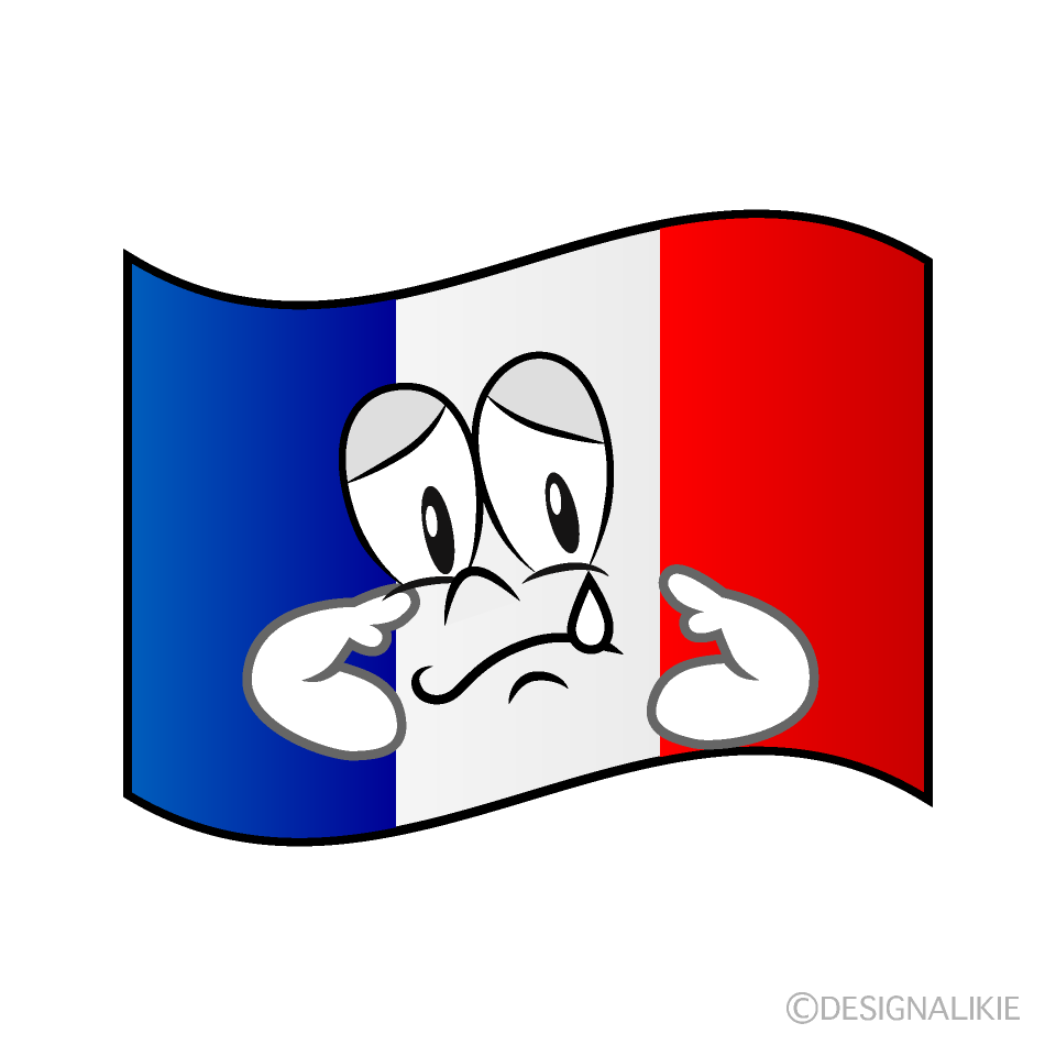 Bandera Francesa Triste Animado
