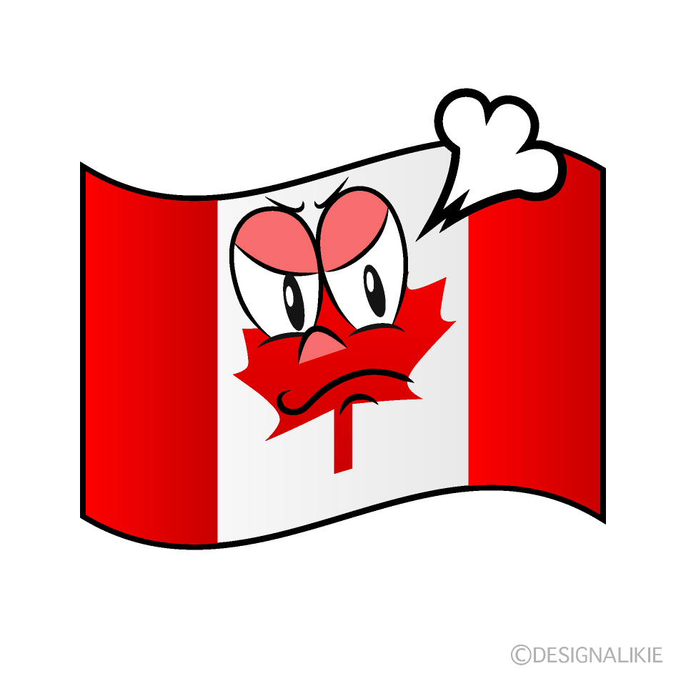 Bandera Canadiense Enojada Animado