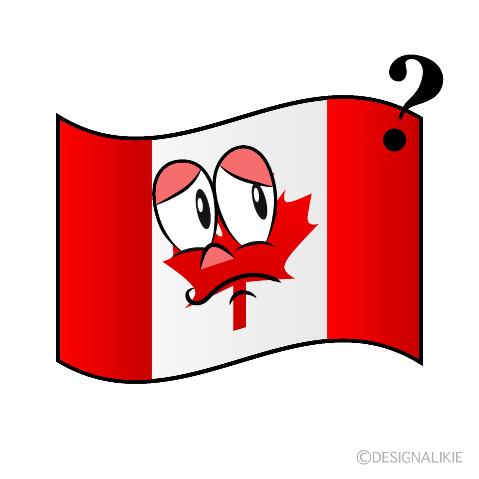 Bandera Canadiense Pensativa Animado