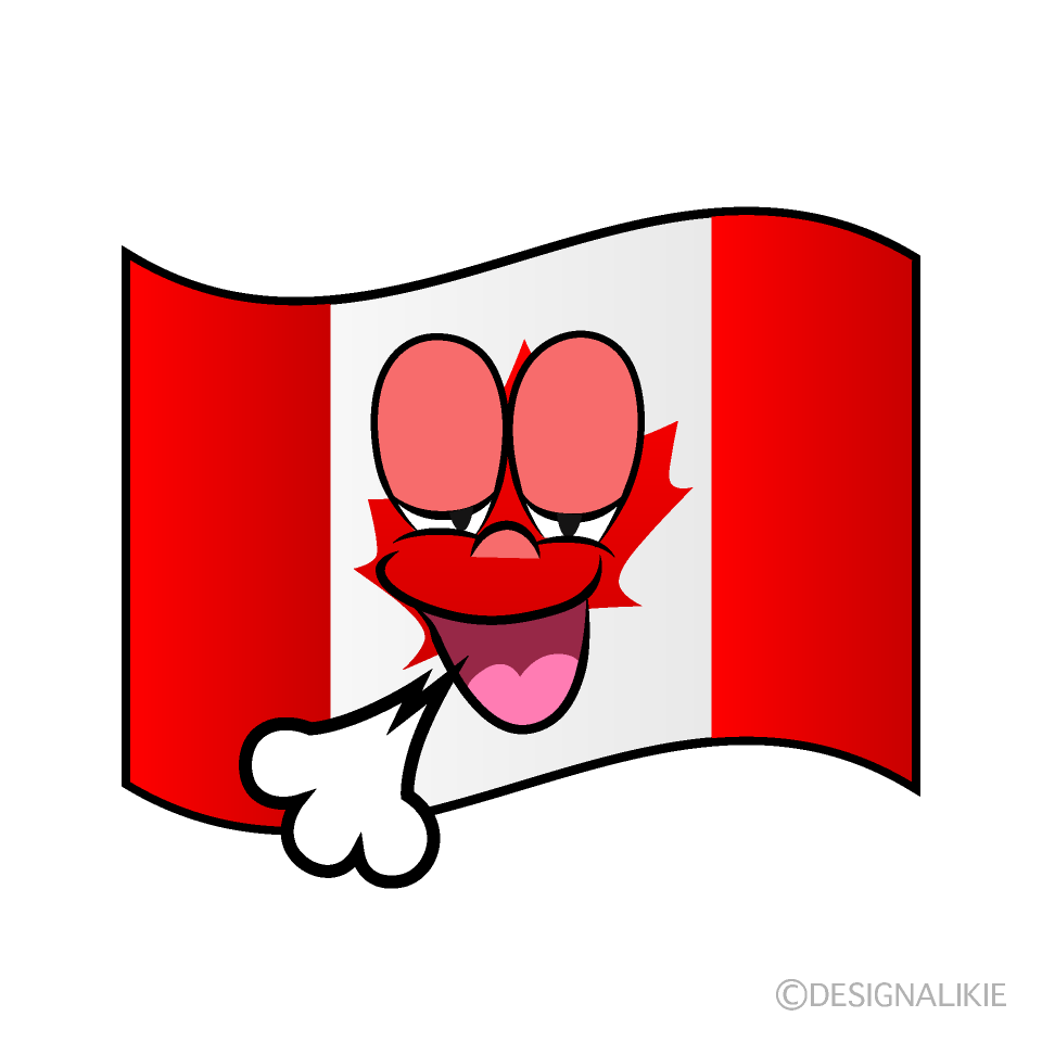 Bandera Canadiense Relajada Animado