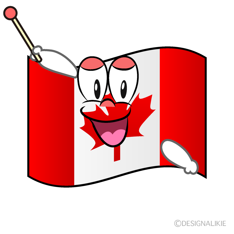 Bandera Canadiense Hablando Animado
