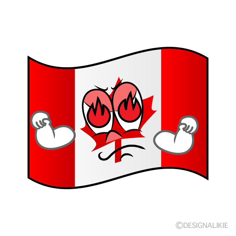 Bandera Canadiense Entusiasmo Animado