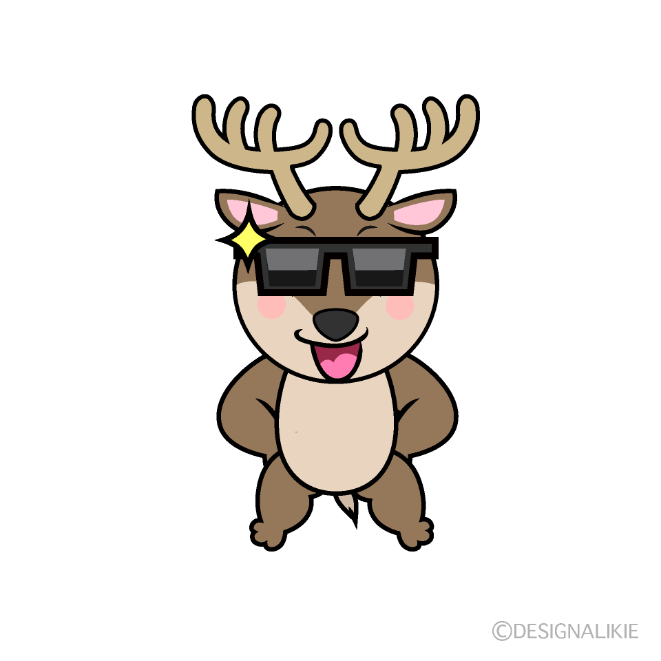 Cool Reindeer Cartoon Character Image