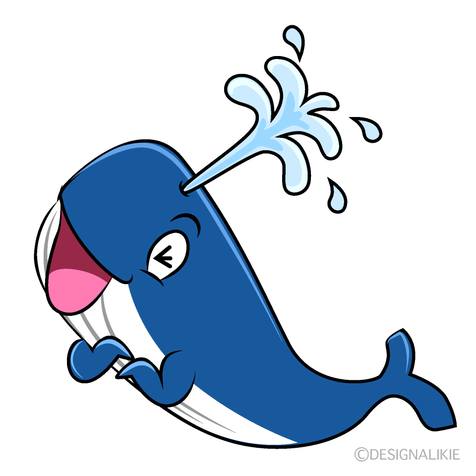 Laughing Whale Cartoon Character Image