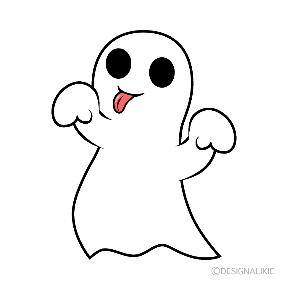Smiling Ghost Cartoon Character Image
