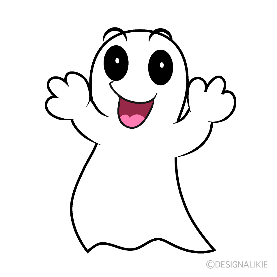 Surprising Ghost Cartoon Character Image
