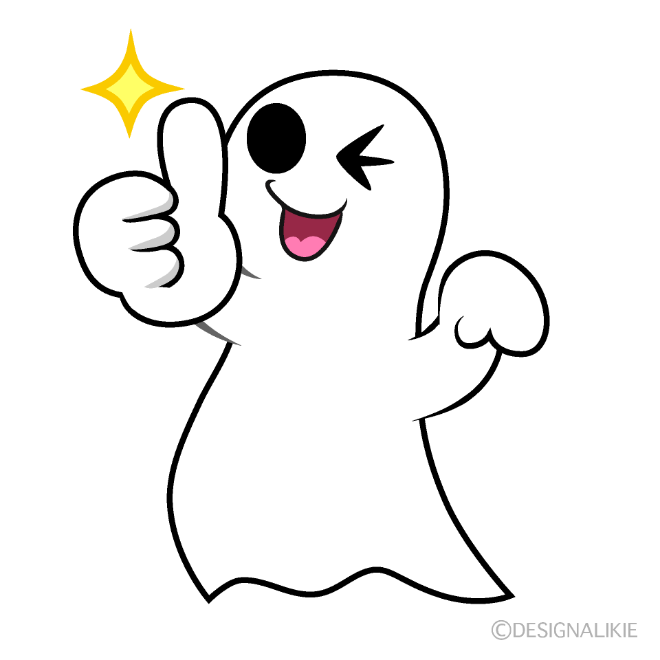 Thumbs up Ghost Cartoon Character Image