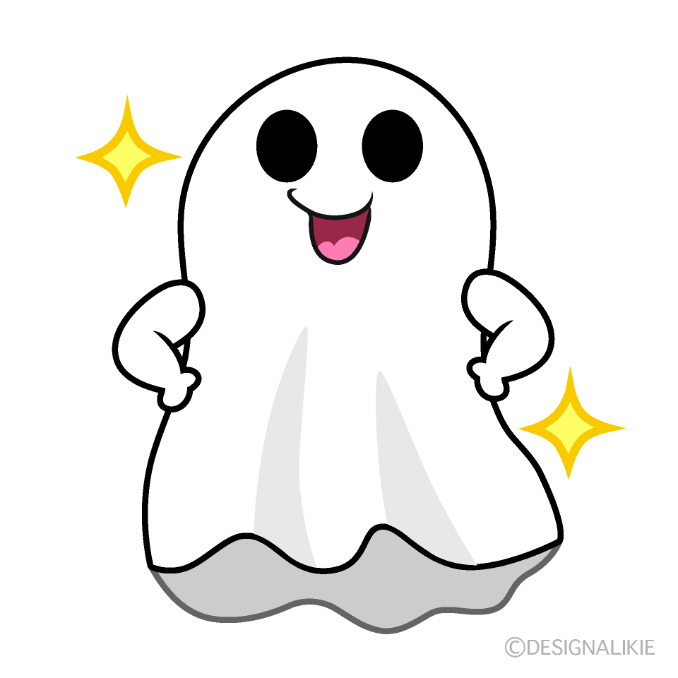 Glitter Ghost Cartoon Character Image