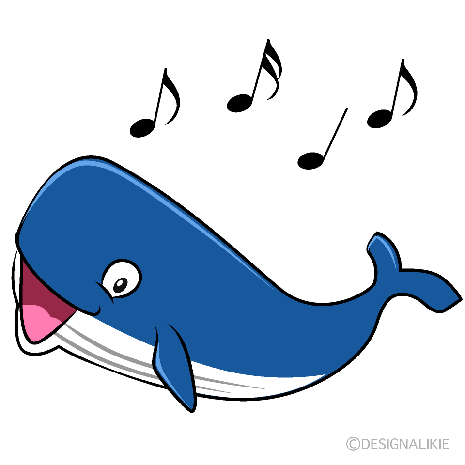 Singing Whale Cartoon Character Image