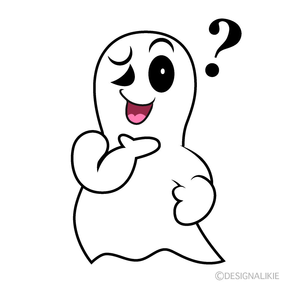 Thinking Ghost Cartoon Character Image