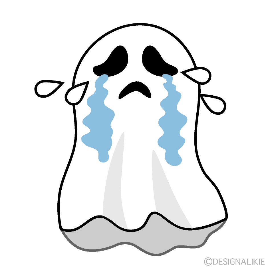 Crying Ghost Cartoon Character Image
