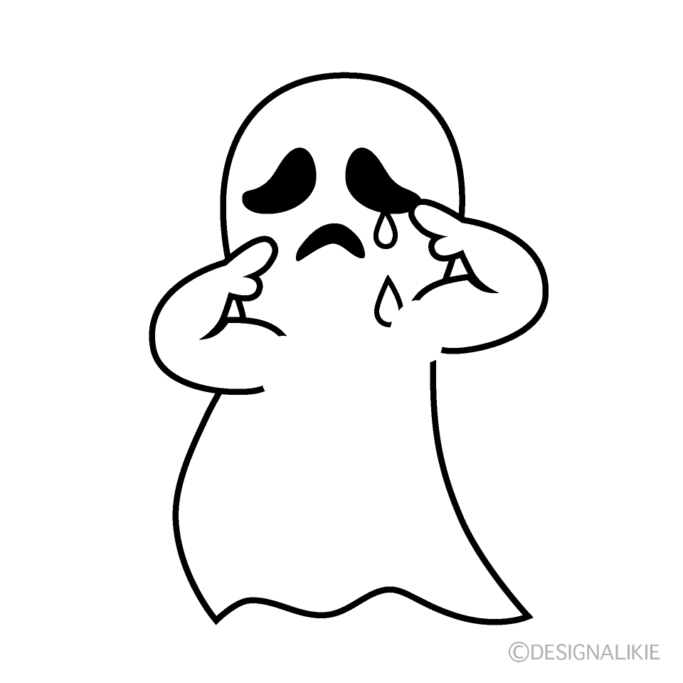 Sad Ghost Cartoon Character Image
