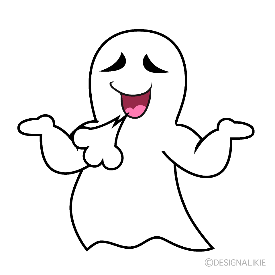 Relaxing Ghost Cartoon Character Image