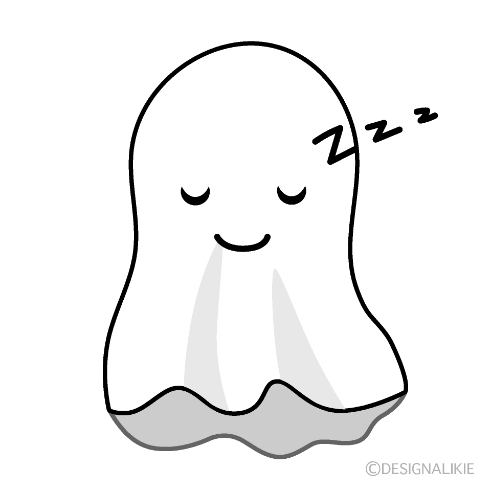 Sleeping Ghost Cartoon Character Image