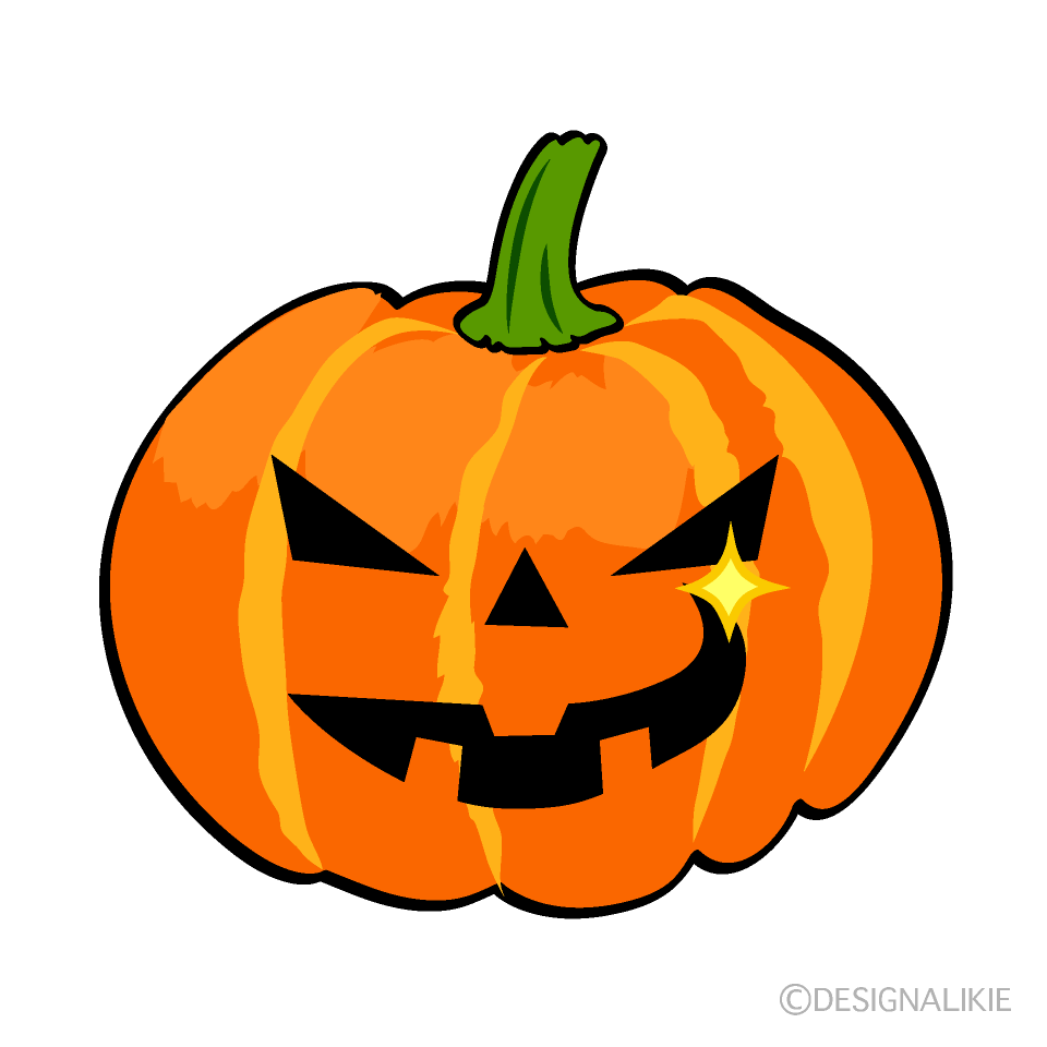 Grinning Halloween Pumpkin Cartoon Character Image