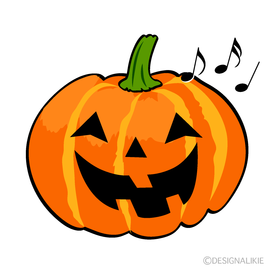 Singing Halloween Pumpkin Cartoon Character Image