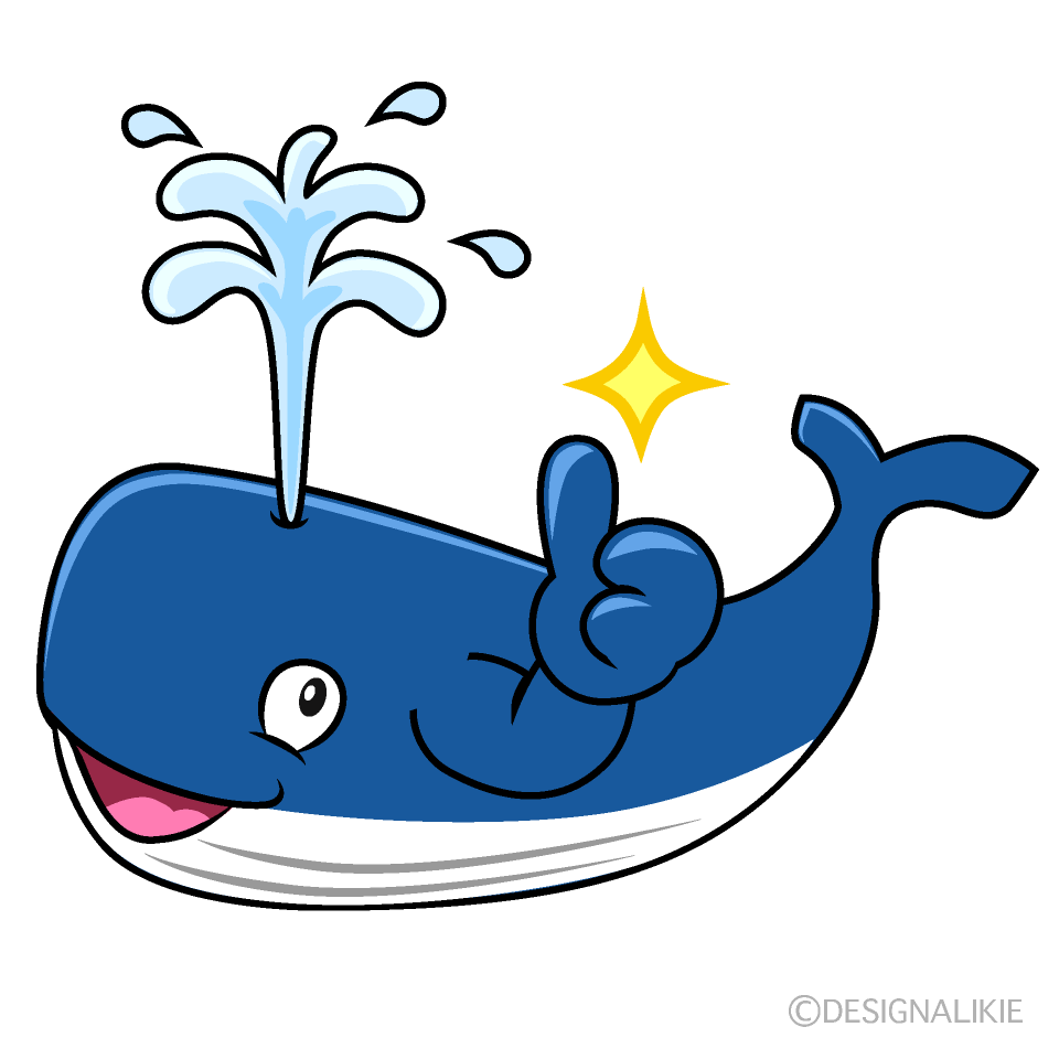 Ballena con Pulgares Arriba Animado