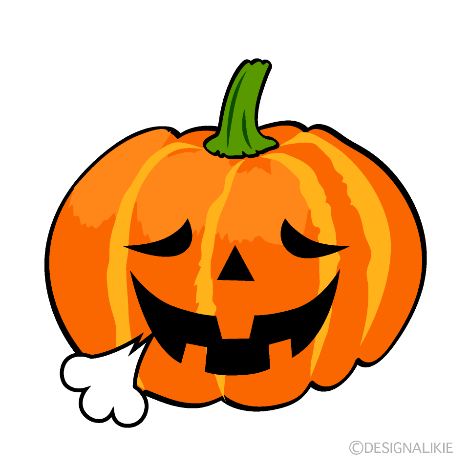 Relaxing Halloween Pumpkin Cartoon Character Image