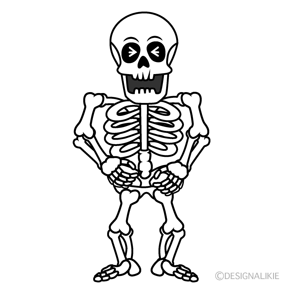 Laughing Skeleton Cartoon Character Image