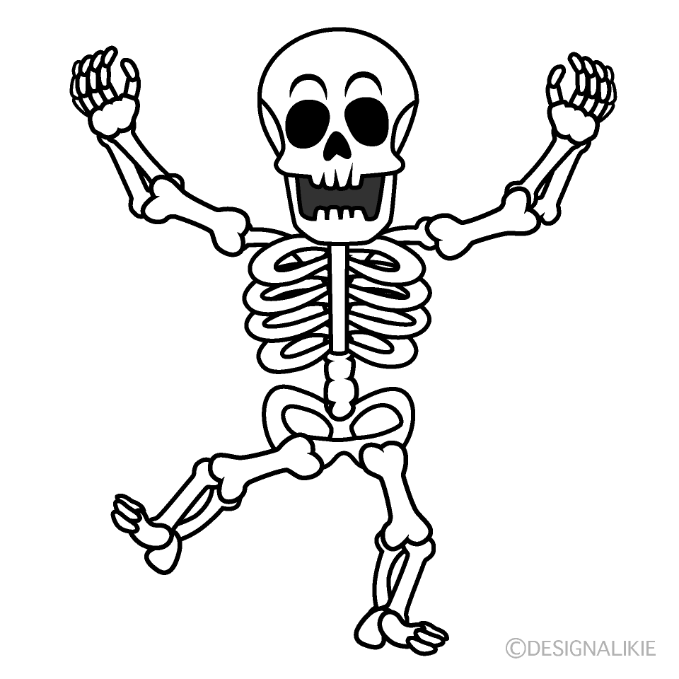 Surprising Skeleton Cartoon Character Image