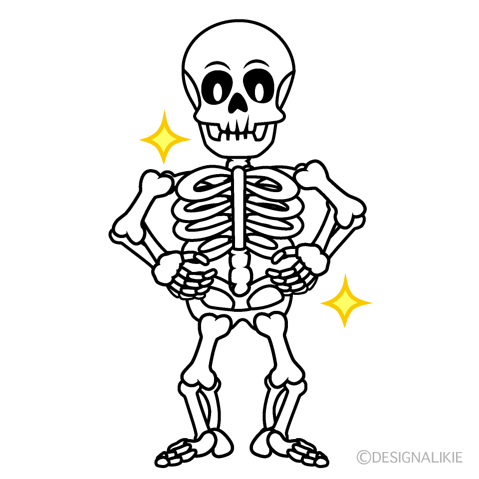 Glitter Skeleton Cartoon Character Image