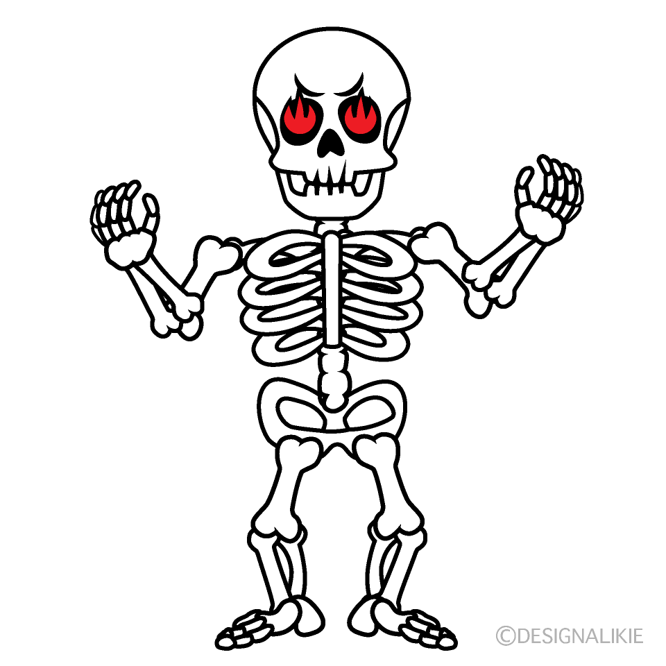 Enthusiasm Skeleton Cartoon Character Image