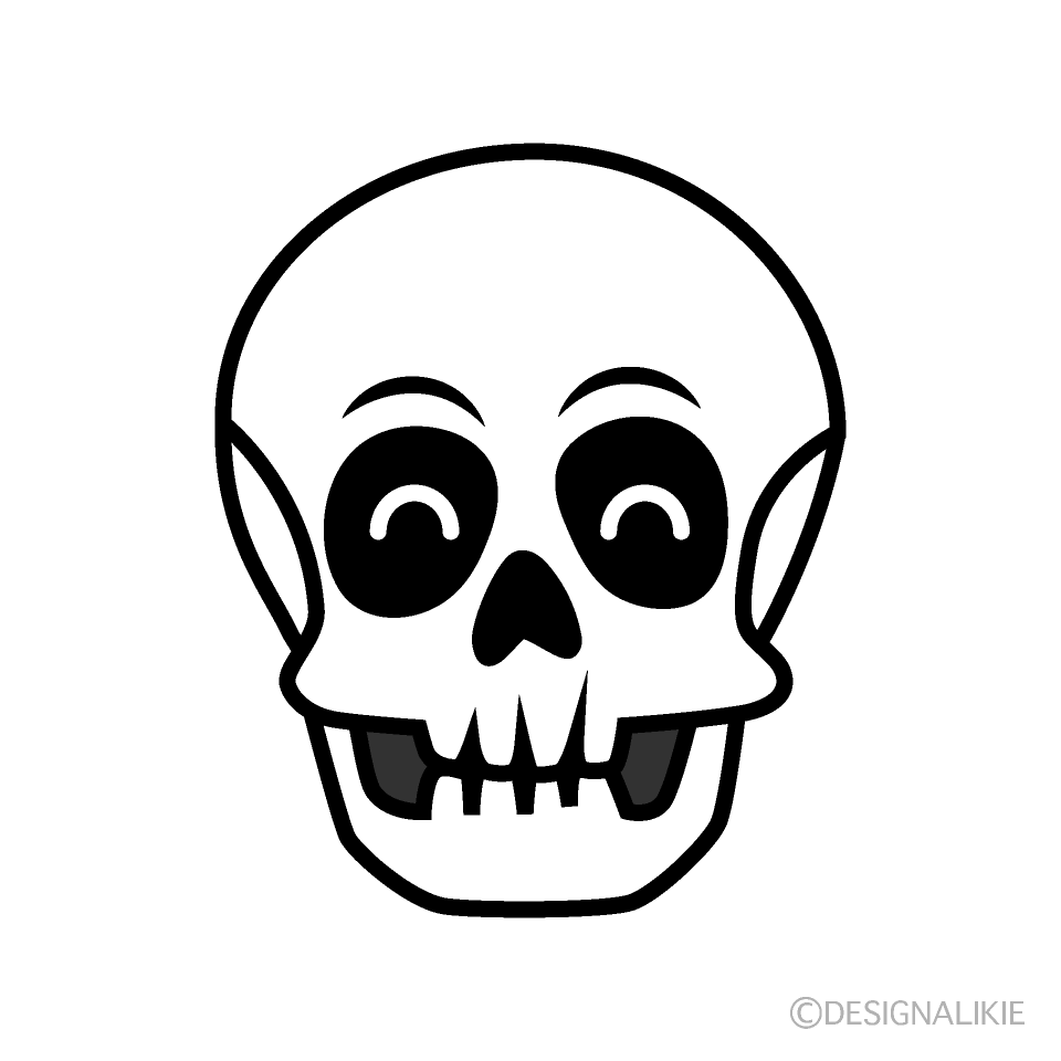 Smiling Skull Cartoon Character Image