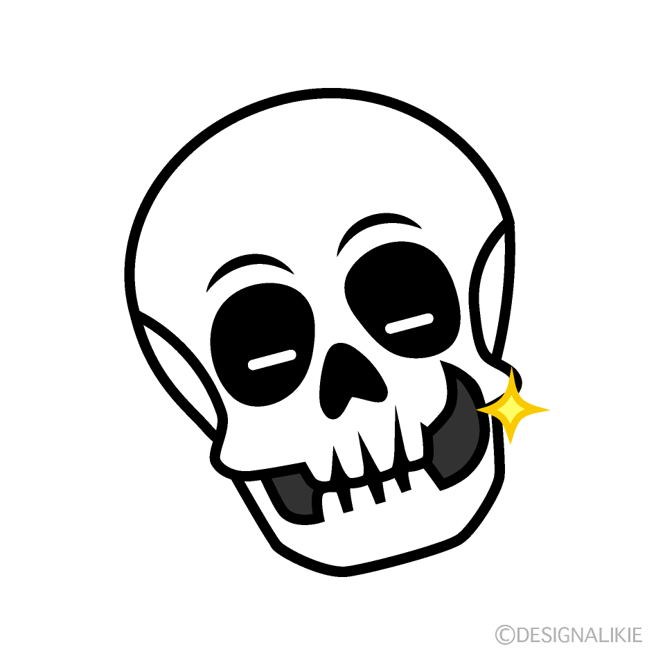 Grinning Skull Cartoon Character Image