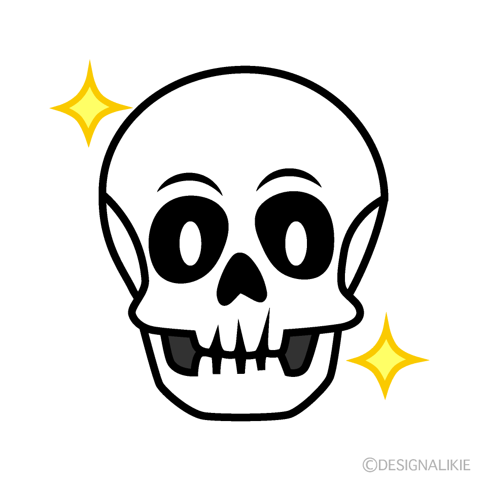 Glitter Skull Cartoon Character Image