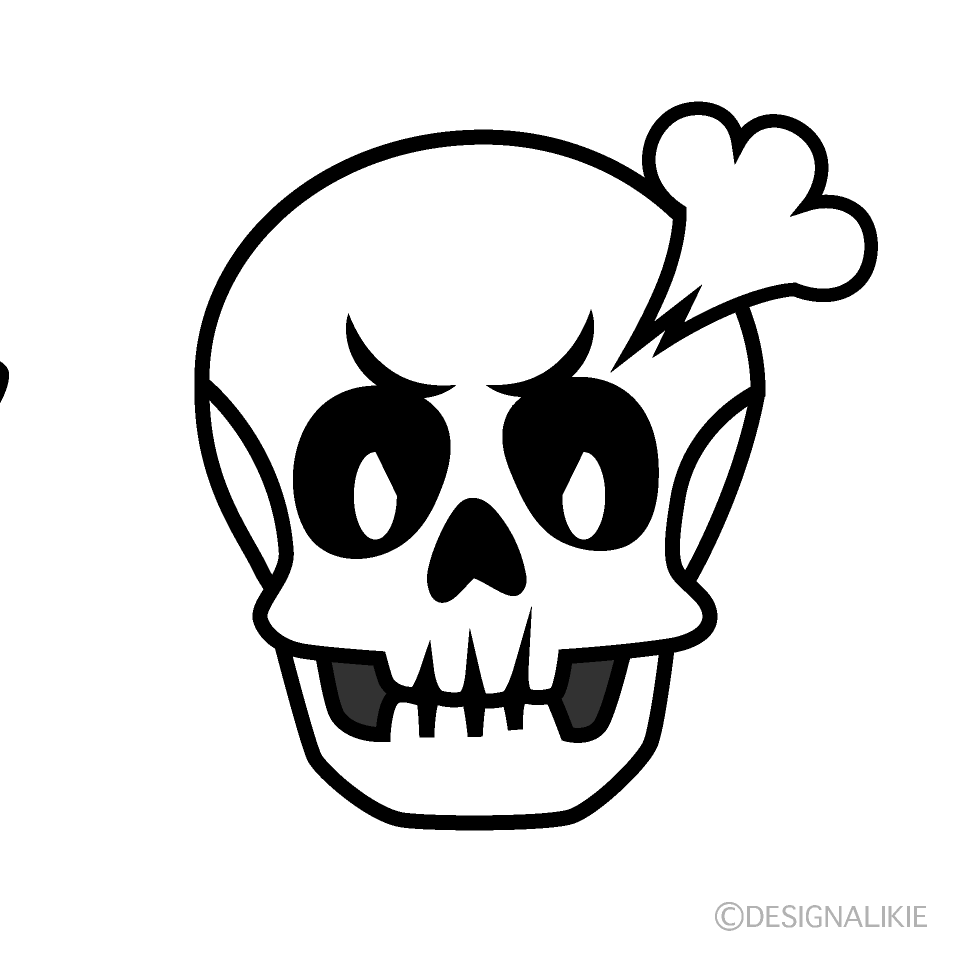 Angry Skull Cartoon Character Image