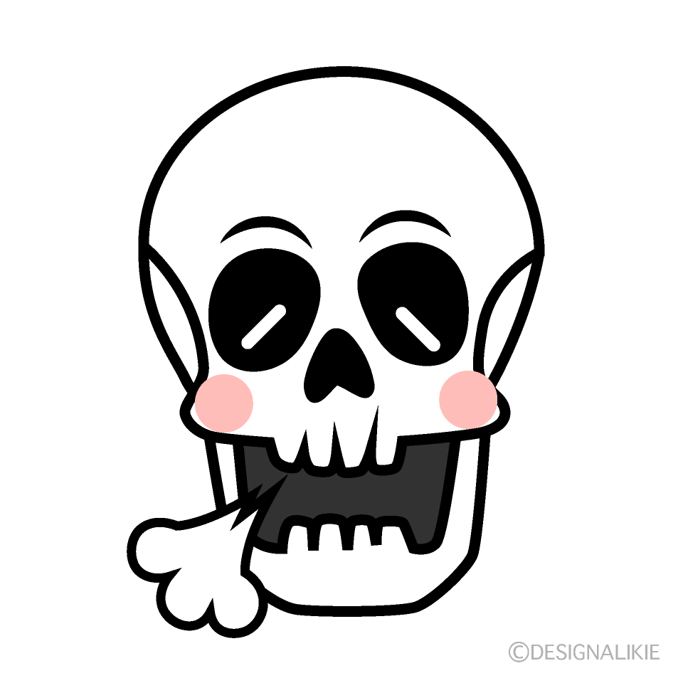 Relaxing Skull Cartoon Character Image