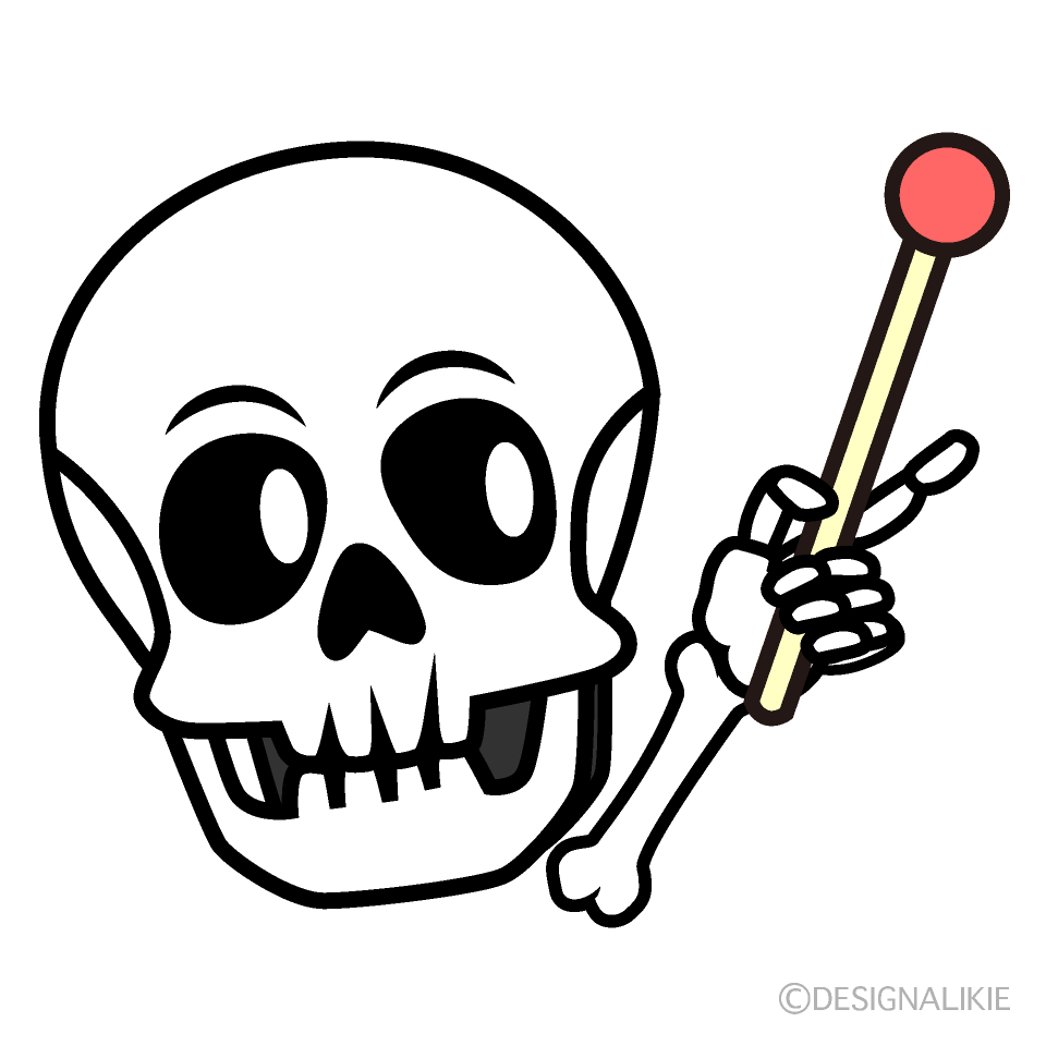 Speaking Skull Cartoon Character Image