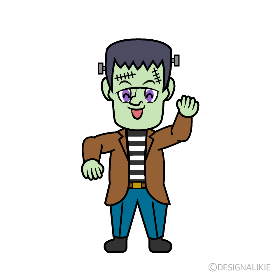 Smiling Frankenstein Cartoon Character Image