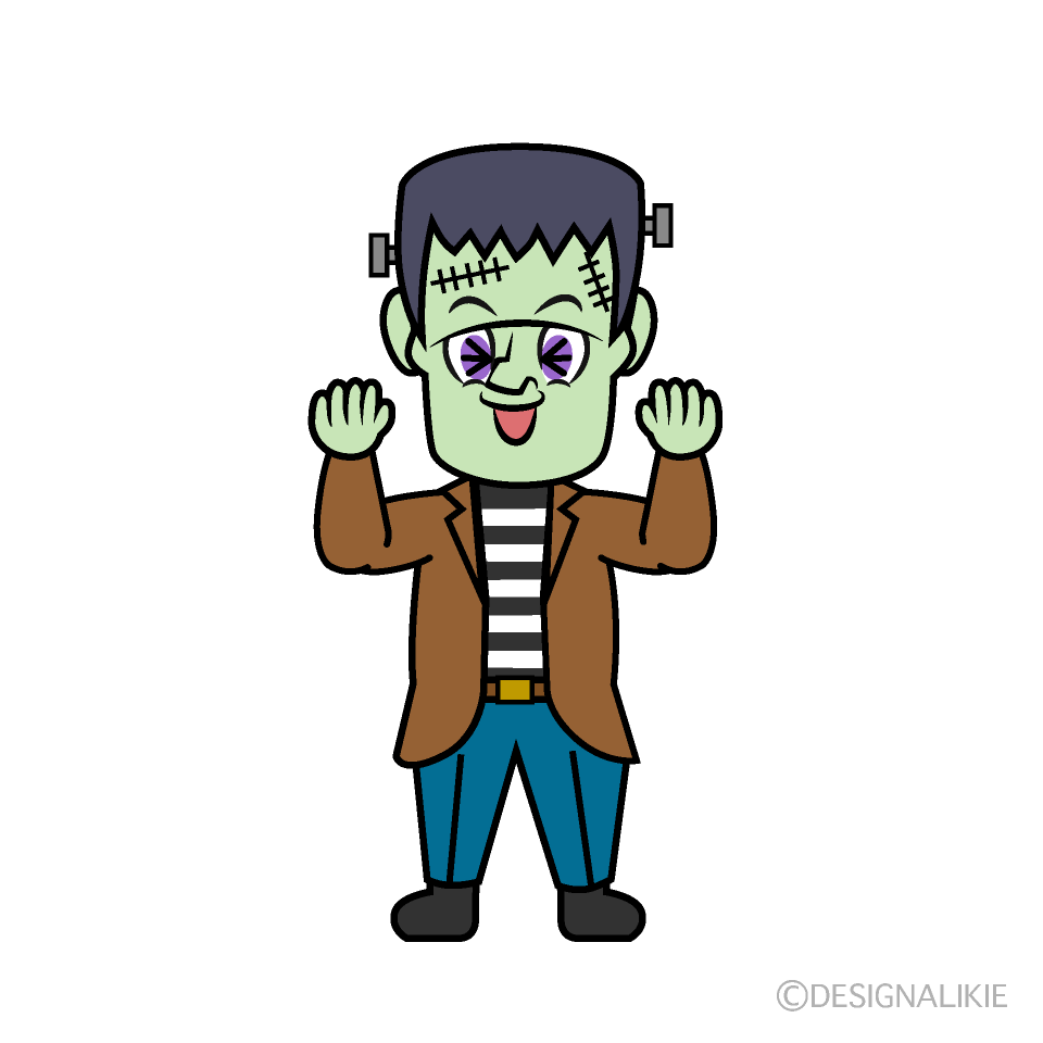 Laughing Frankenstein Cartoon Character Image