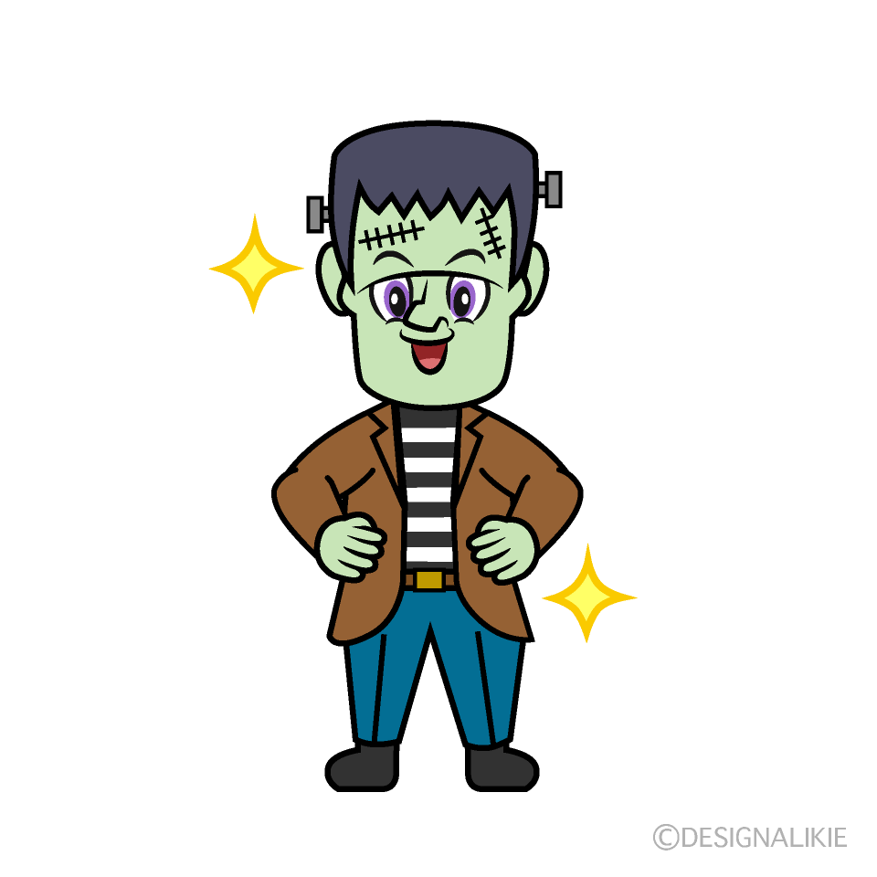 Glitter Frankenstein Cartoon Character Image