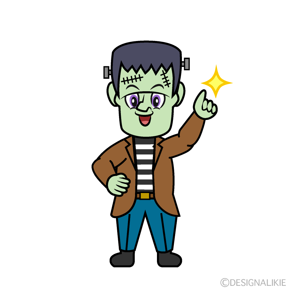 Posing Frankenstein Cartoon Character Image