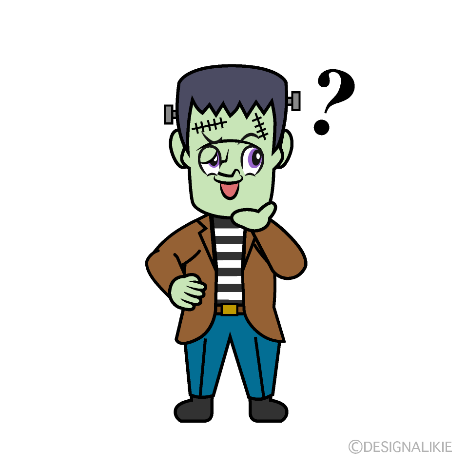 Thinking Frankenstein Cartoon Character Image